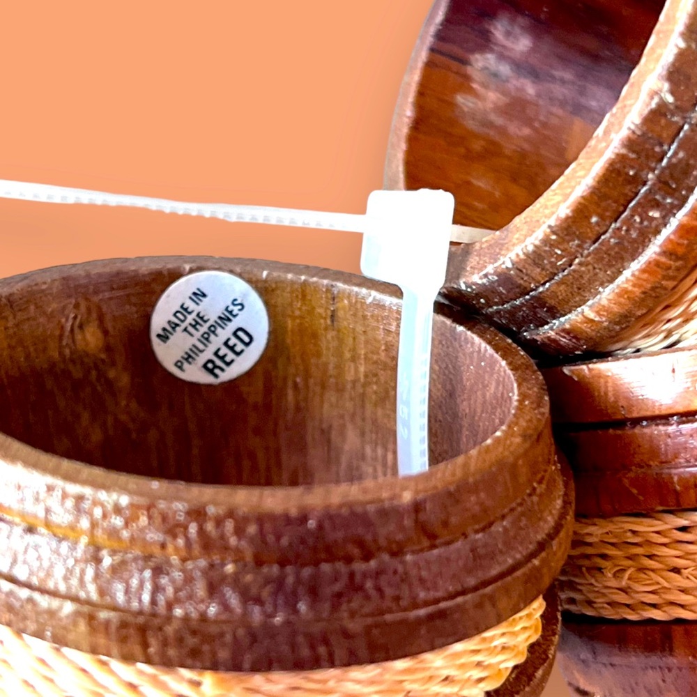 VTG Reed Napkin Rings | Set of 4 - Picture 3 of 4